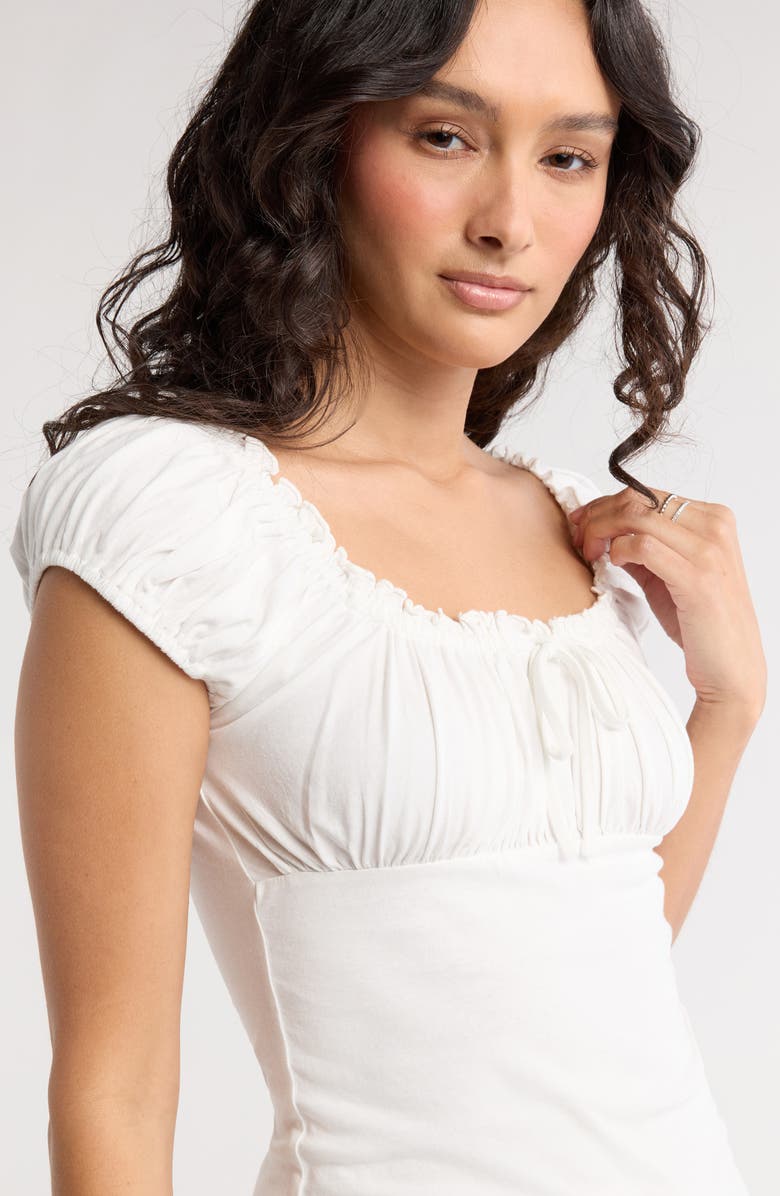 Cap Sleeve Ruched Top