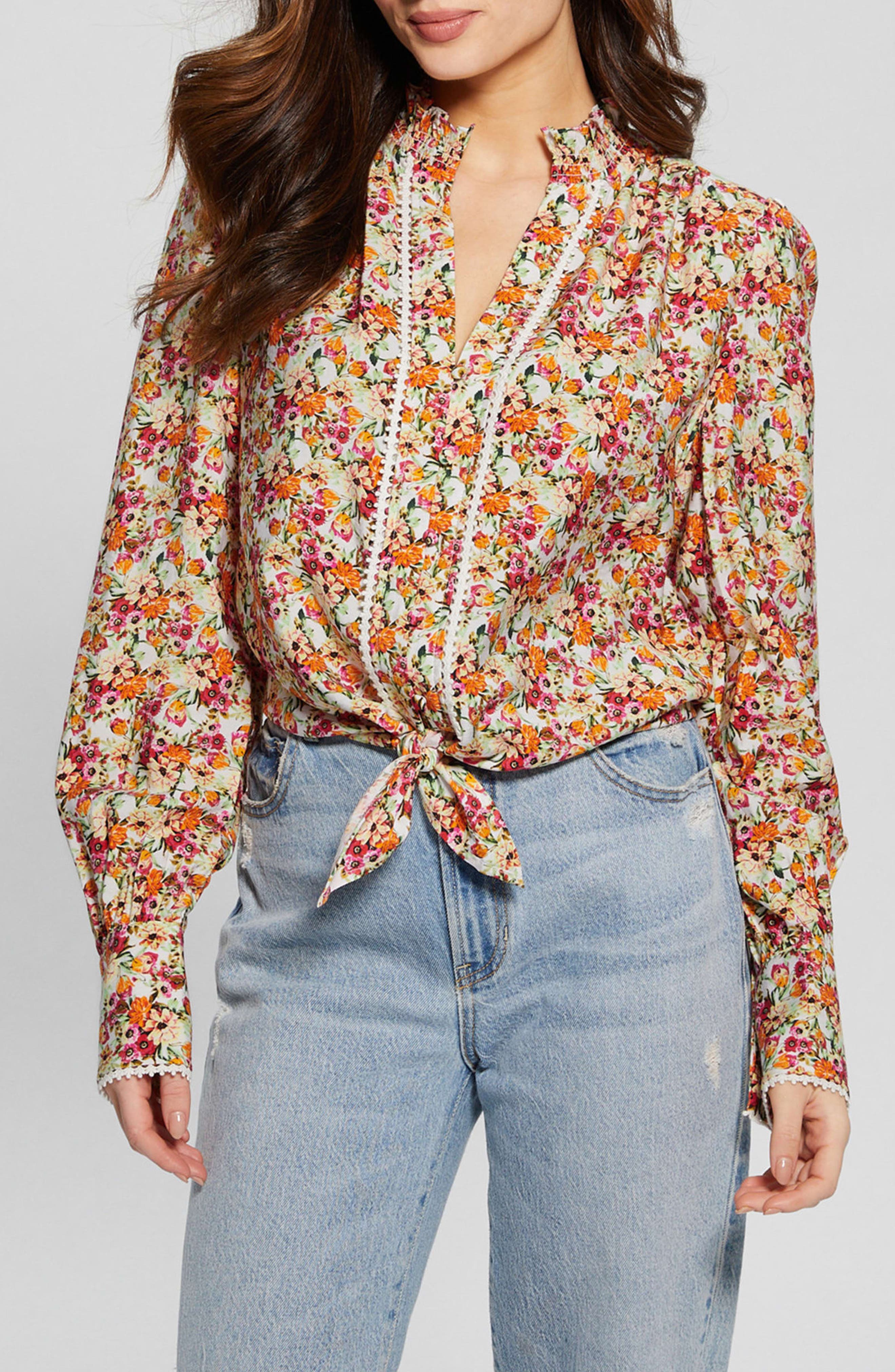 guess blouses at macy's