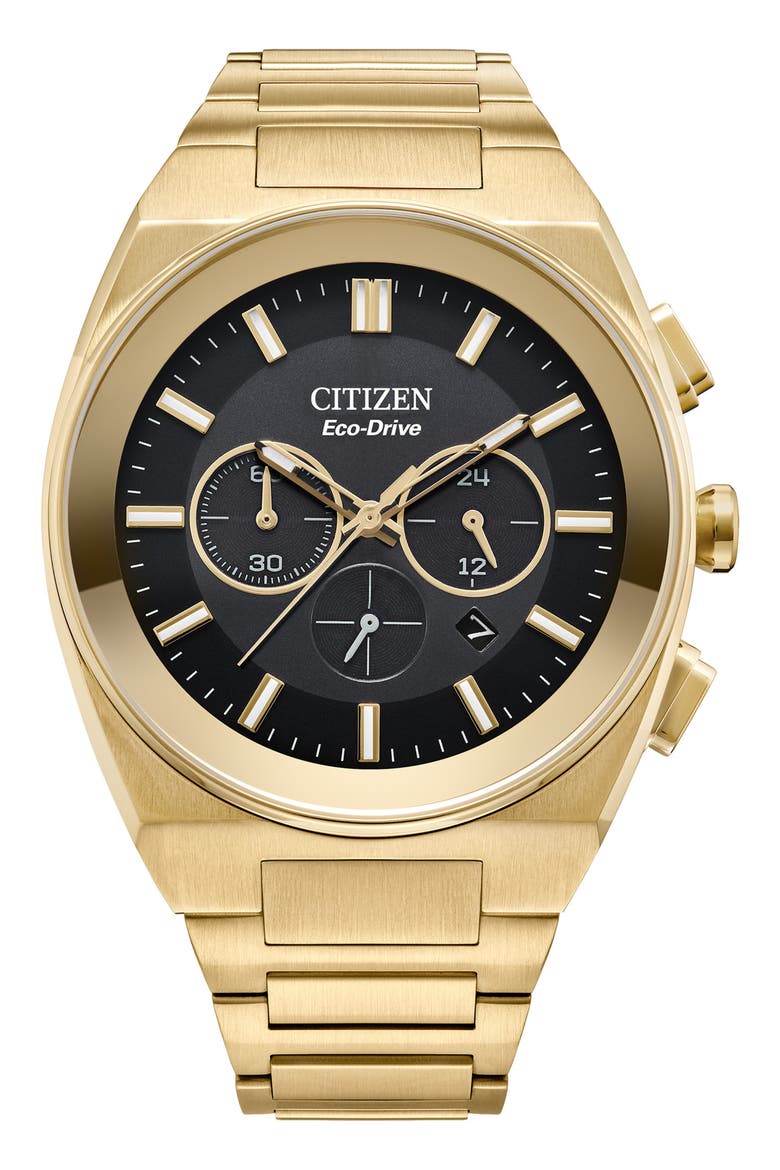 Chronograph Quartz Bracelet Watch, 43mm, Main, color, GOLD