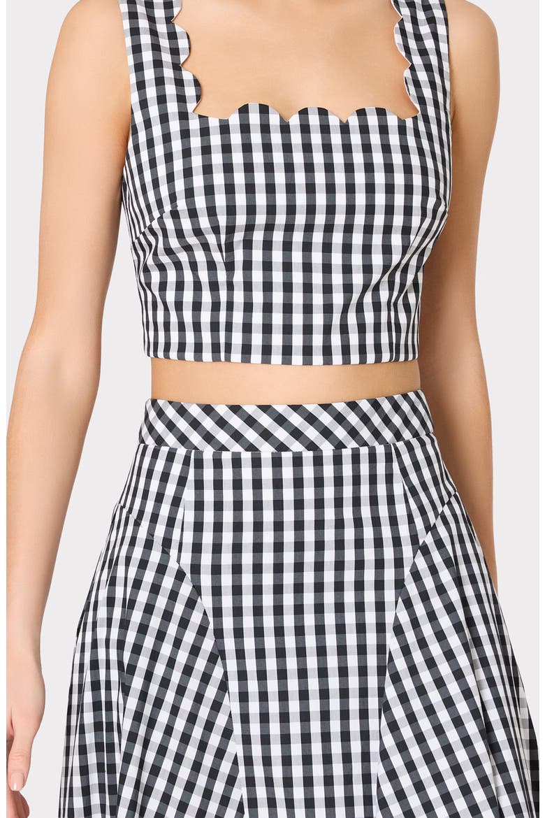 Robin Gingham Midi Skirt, Alternate, color, BLACK/ WHITE