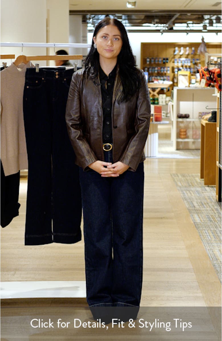 Fitted Leather Blazer, sales video thumbnail