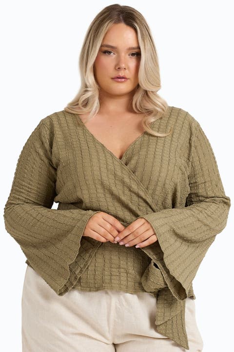 Kimono Wrap Front Belted Top