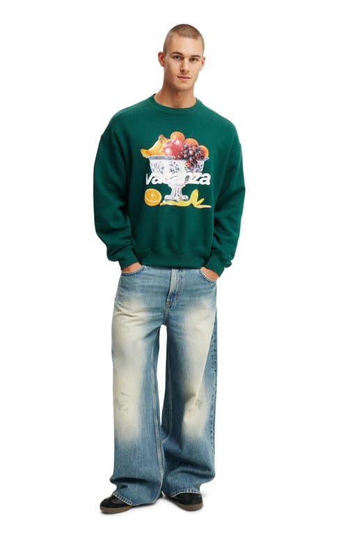COTTON ON BOX FIT GRAPHIC CREW SWEATER