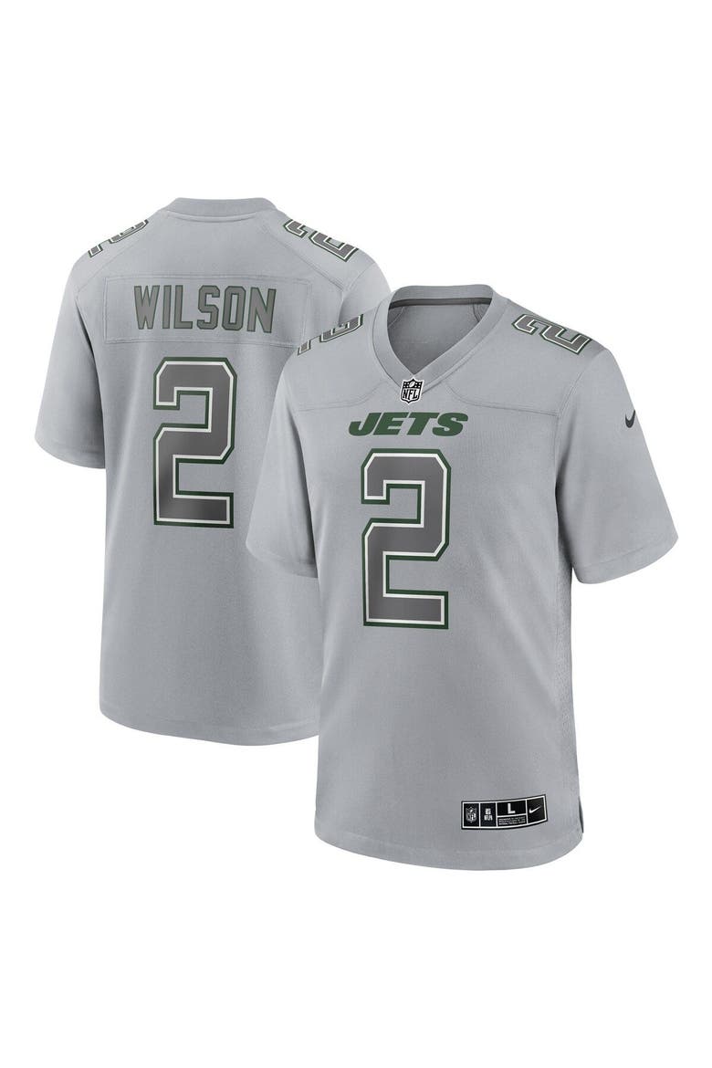 Men's Nike Zach Wilson Gray New York Jets Atmosphere Fashion Game Jersey, Main, color, Gray
