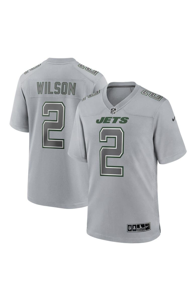 Nike Men's Nike Zach Wilson Gray New York Jets Atmosphere Fashion Game Jersey, Main, color, 