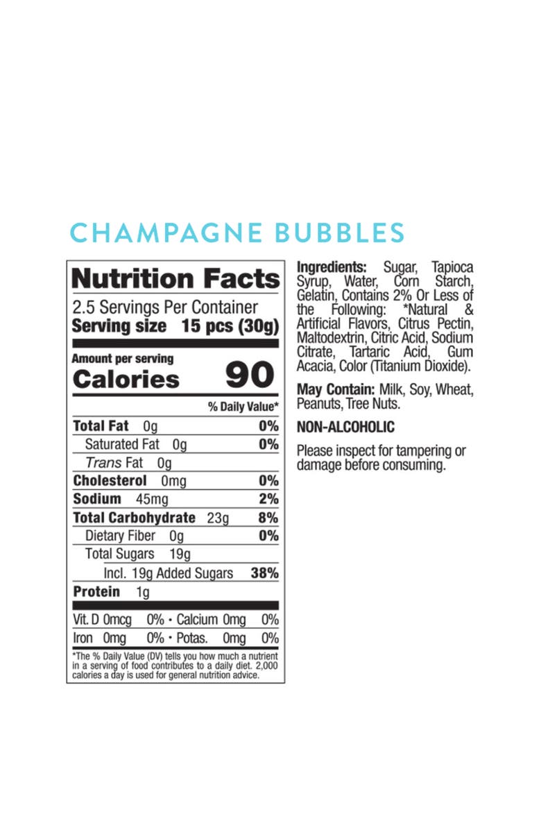 sugarfina <p>Champagne Bubbles Small Cube Set of 3</p>, Alternate, color, 