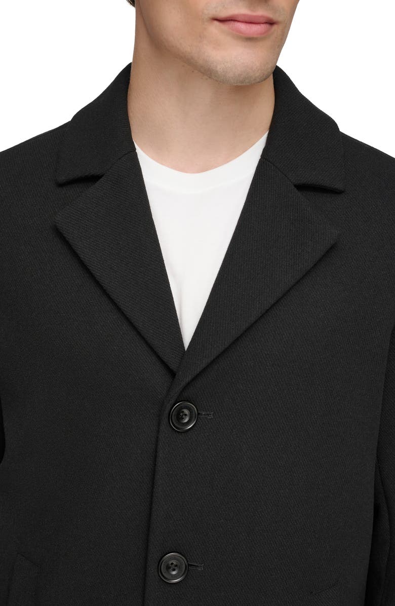 Kenneth Cole New York Twill Car Coat, Alternate, color, Black