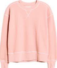 CITY BLUES Contrast Stitch Waffle Knit Sweatshirt