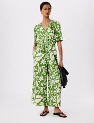 Whistles Floral Tie Waist Jumpsuit