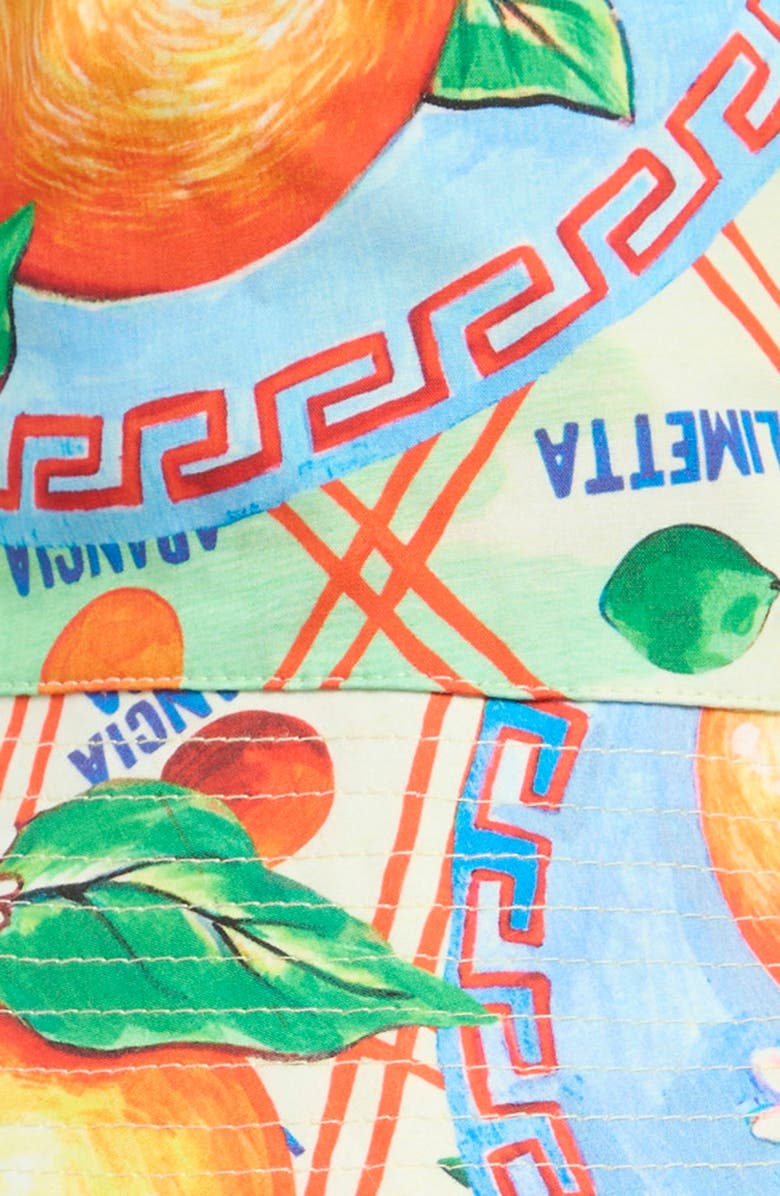 Damson Madder Fruit Labels Organic Cotton Sun Hat, Alternate, color,