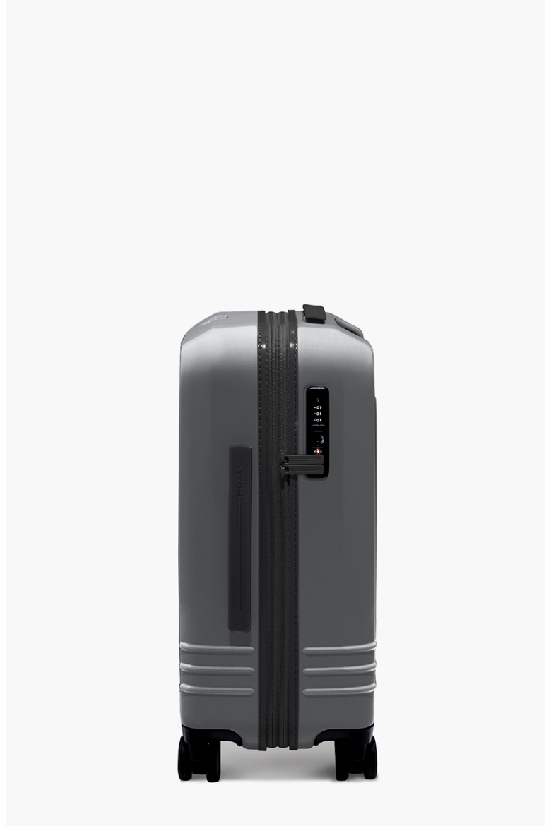 Large Expandable Carry-On Luggage, Alternate, color, Matte Steel / Black Trim