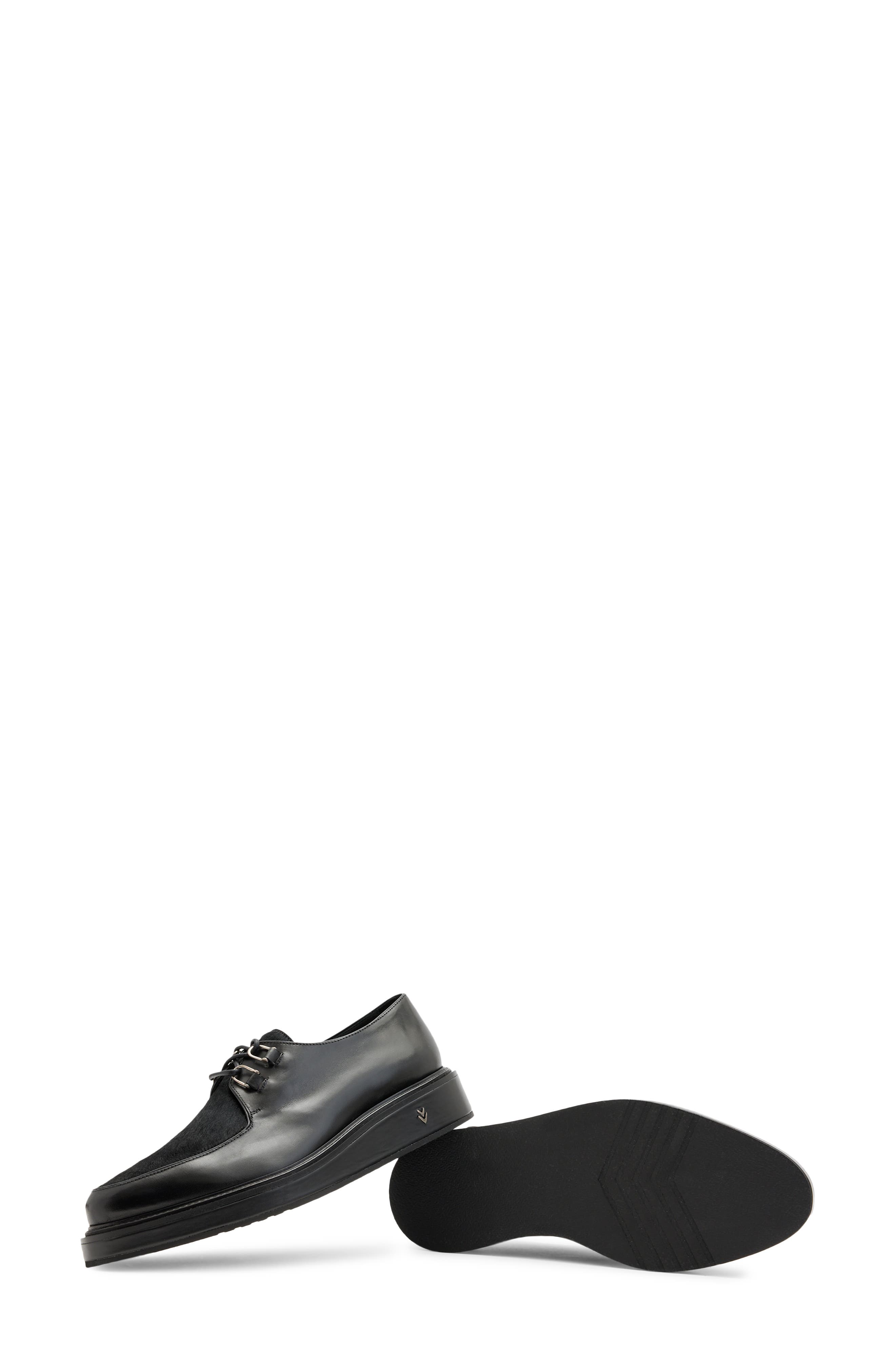 John Varvatos Von Genuine Shearling Creeper Derby, Alternate, color, Black