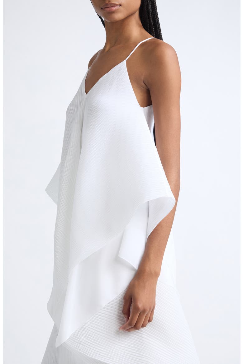 Pleated Handkerchief Hem Camisole, Alternate, color, WHITE