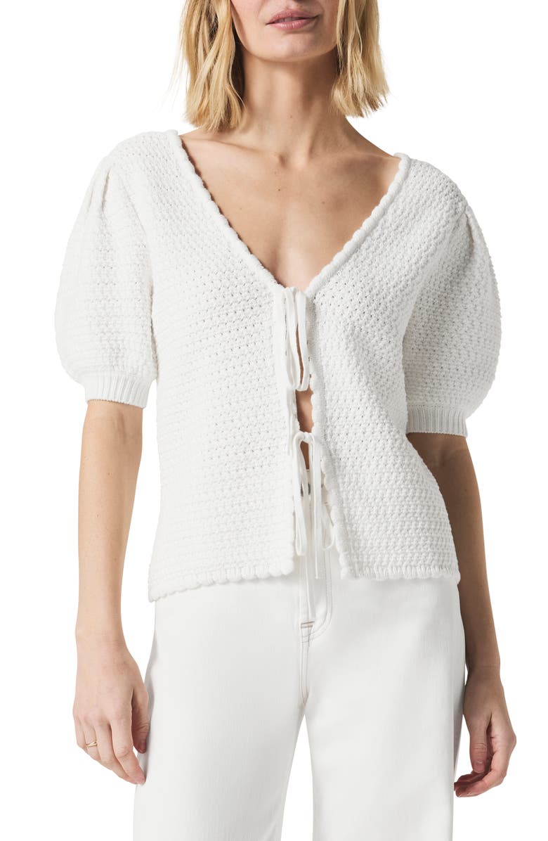Splendid Beverly Puff Sleeve Sweater, Main, color, White