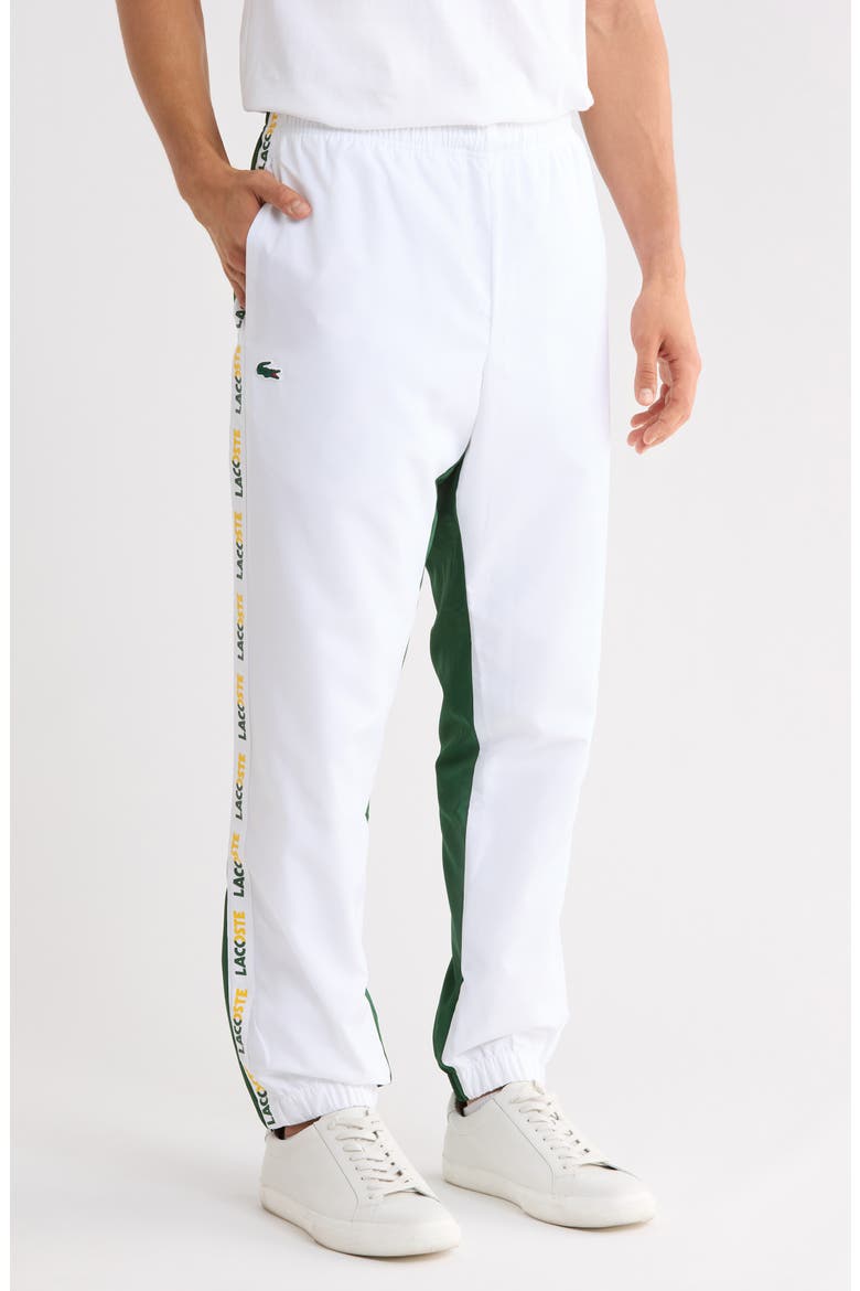 Tracksuit Pants, Main, color, WHITE/ GREEN