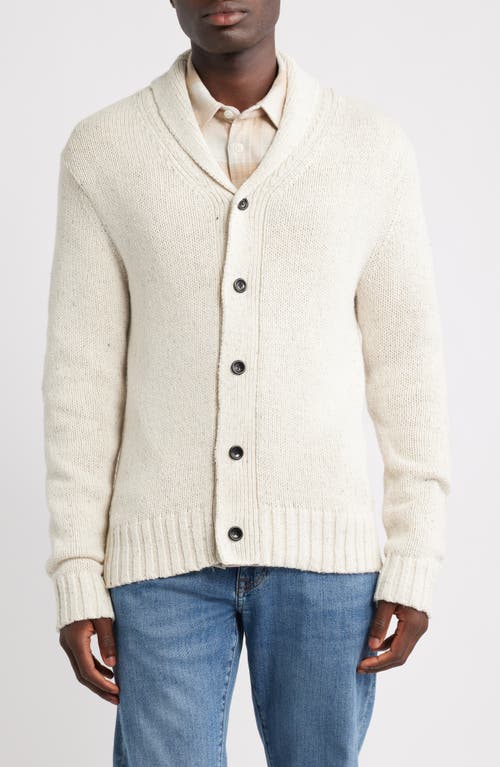 Rails Cordon Shawl Collar Cotton Blend Cardigan In White