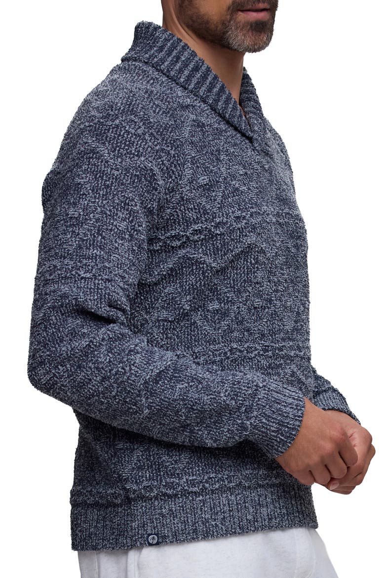 Fair Isle Shawl Collar Sweater, Alternate, color, INDIGO-MOONBEAM