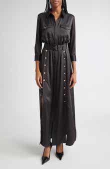 Uriah Button Belted Maxi Shirtdress