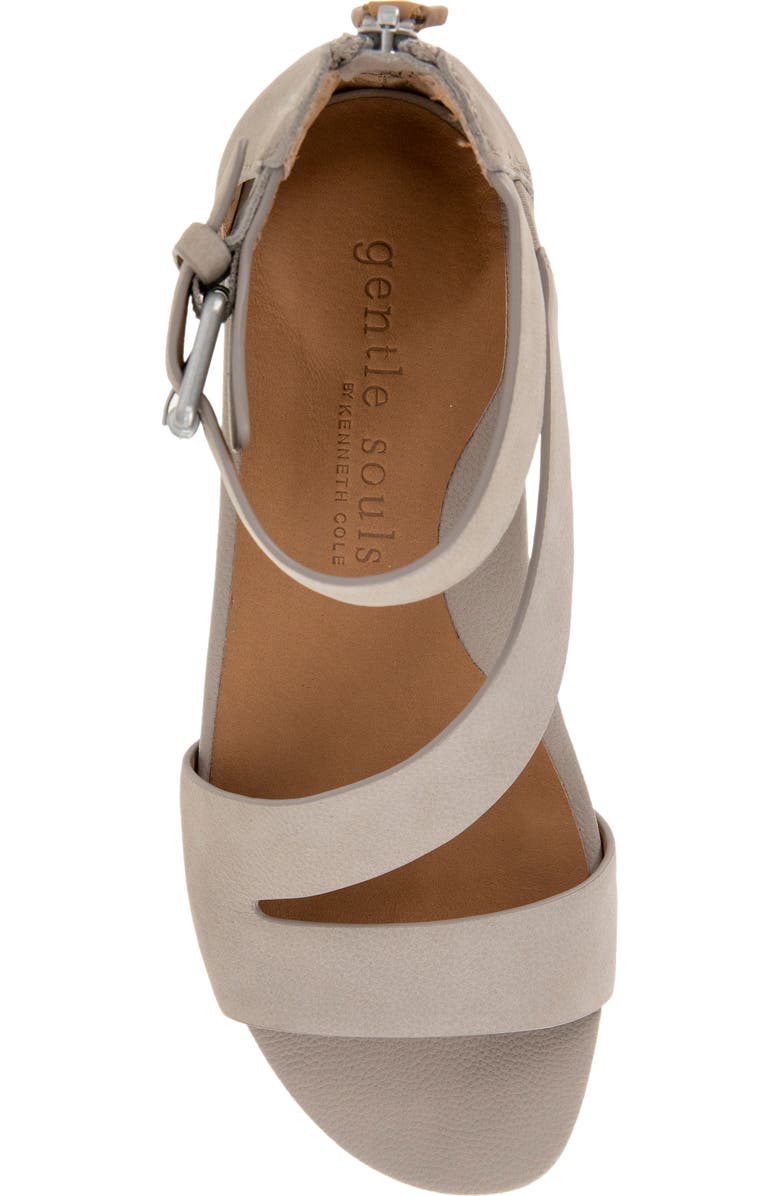 Gentle Souls Gwen Asymmetric Strappy Sandal, Alternate, color, Mushroom Nubuck