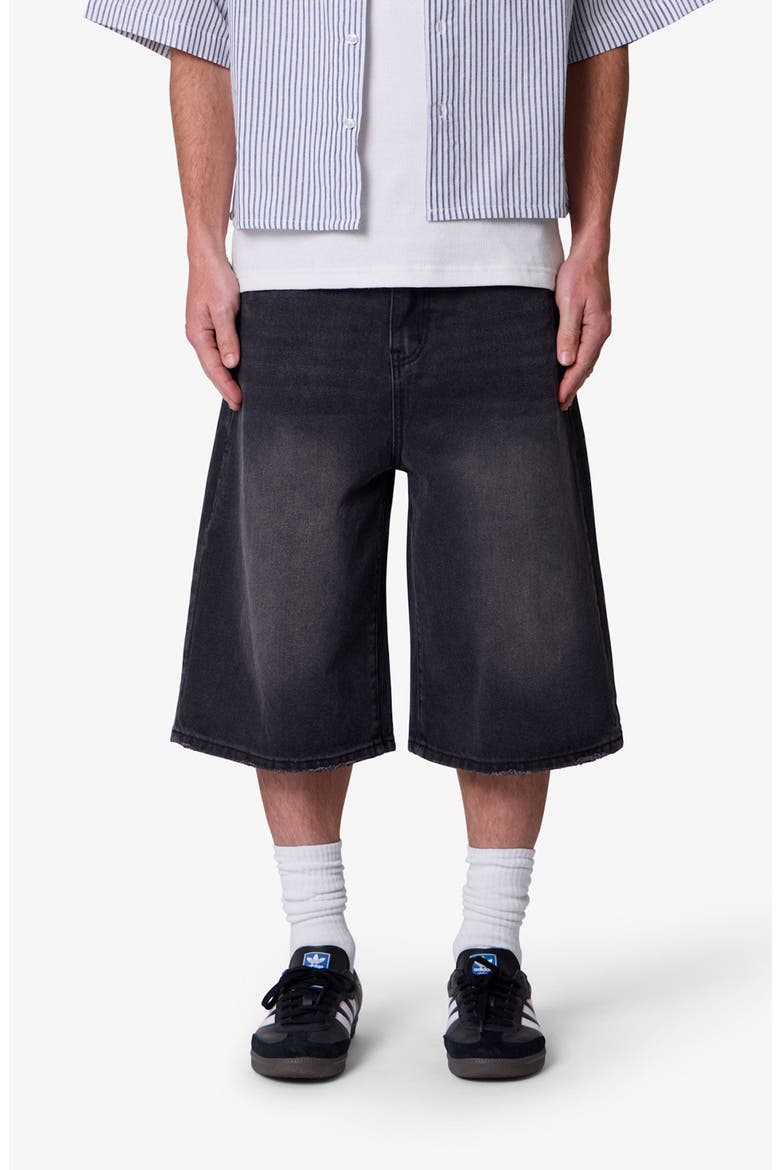 Ultra Baggy Denim Shorts, Main, color, BLACK