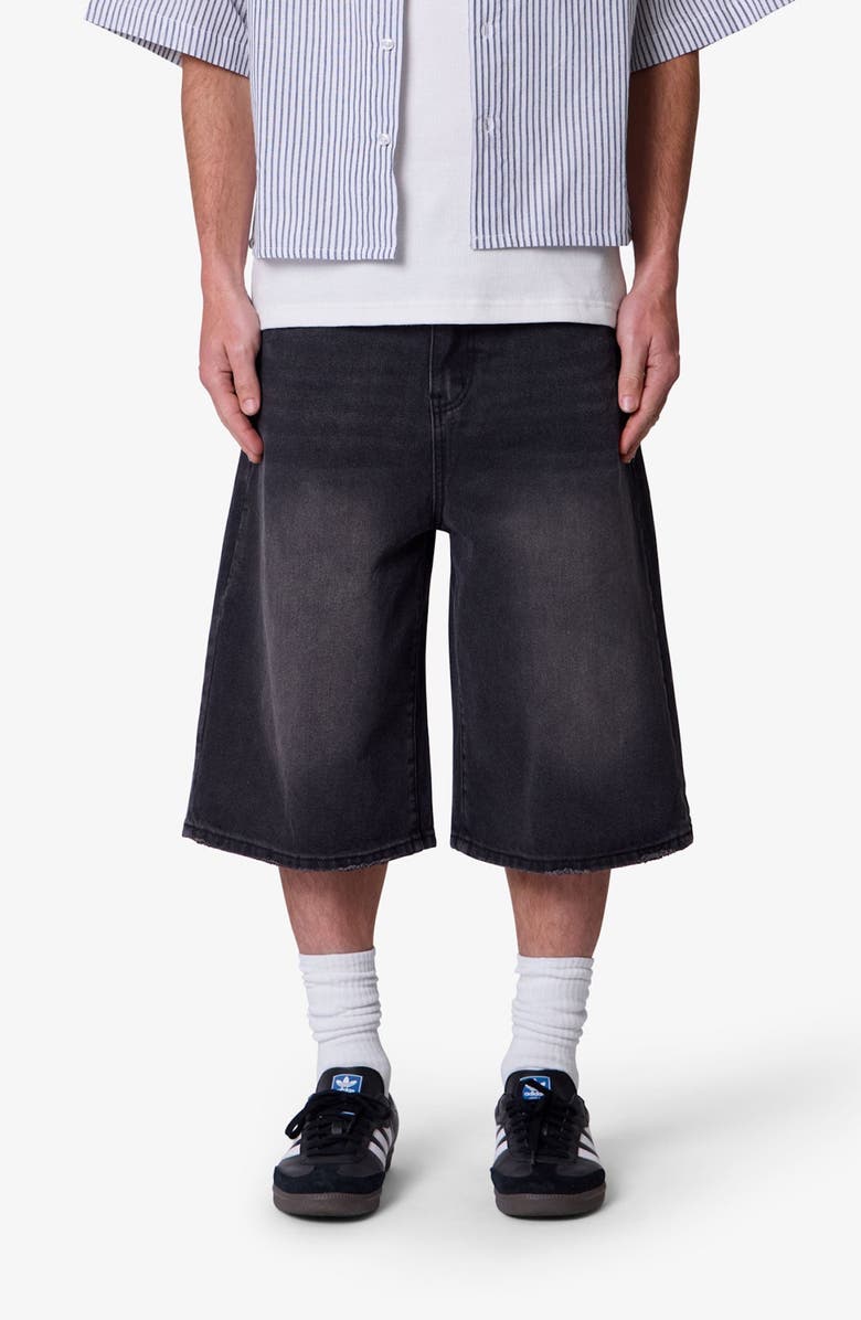 mnml Ultra Baggy Denim Shorts, Main, color, Black