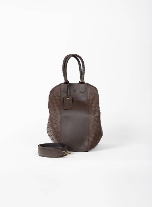 Deux Mains All Day Leather Tote In Brown