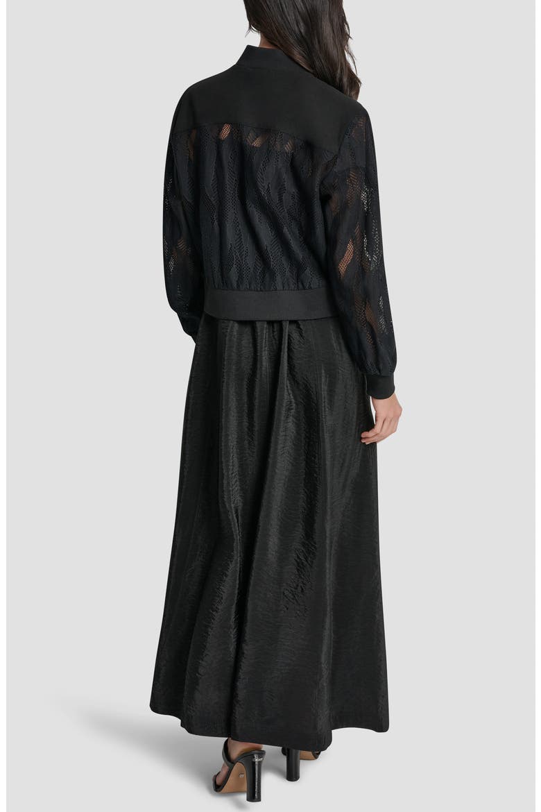 Abstract Lace Jacket, Alternate, color, BLACK