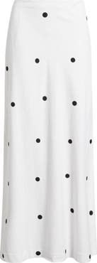 Open Edit Linen Blend Column Maxi Skirt