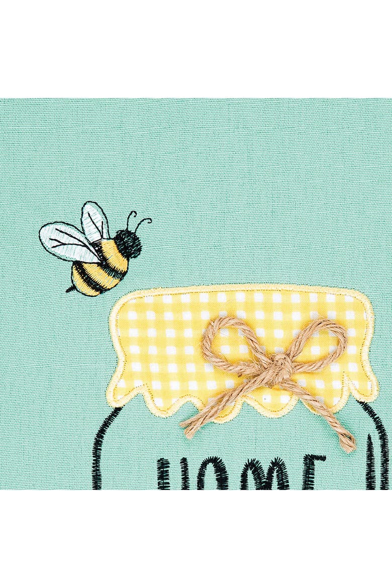 Home Sweet Home Embroidered Cotton Kitchen Towel, Alternate, color, Blue