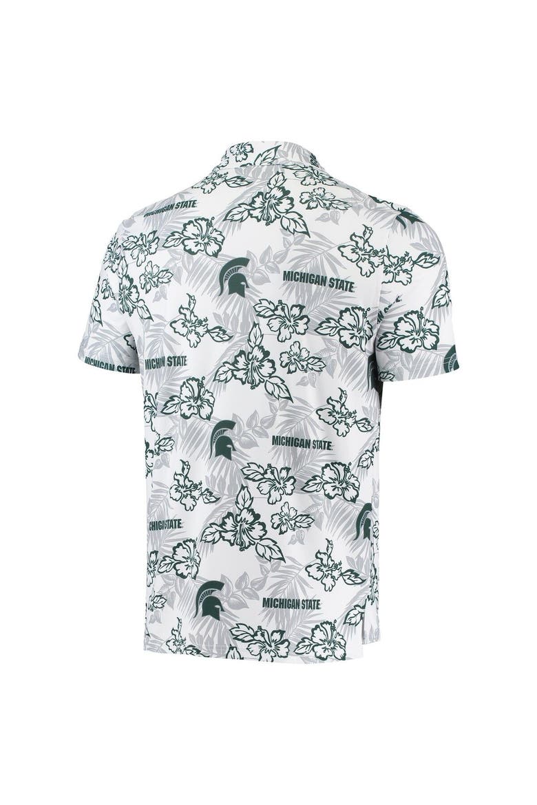 Men's Reyn Spooner White Michigan State Spartans Performance Polo, Alternate, color, White