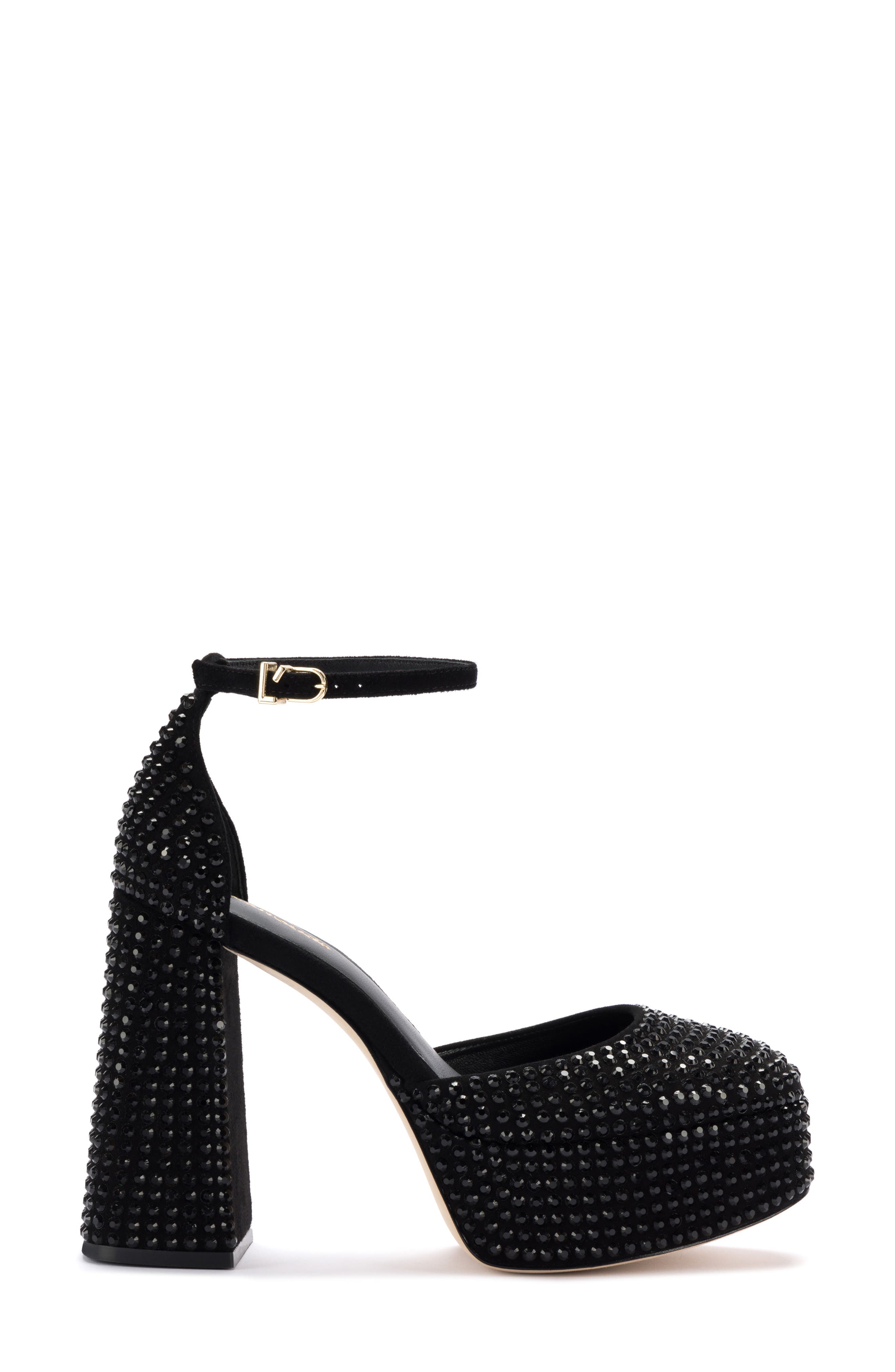 Ari Ankle Strap Platform Pump, Alternate, color, BLACK CRYSTAL