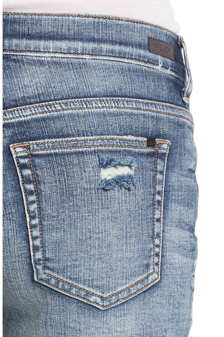 Stars & Sripes Denim Shorts, Alternate, color, MEDIUM WASH