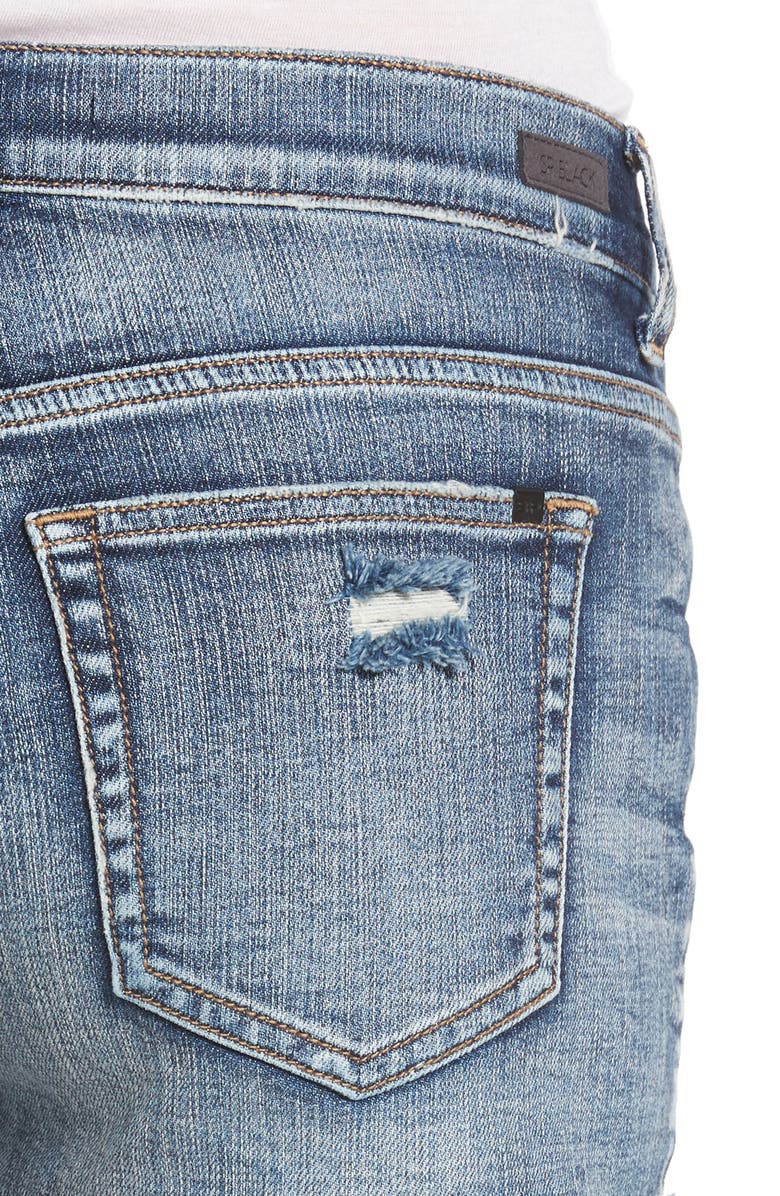 SP Black Stars & Sripes Denim Shorts, Alternate, color, 