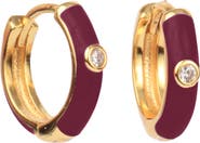 Color Shout Enamel Huggie Hoops