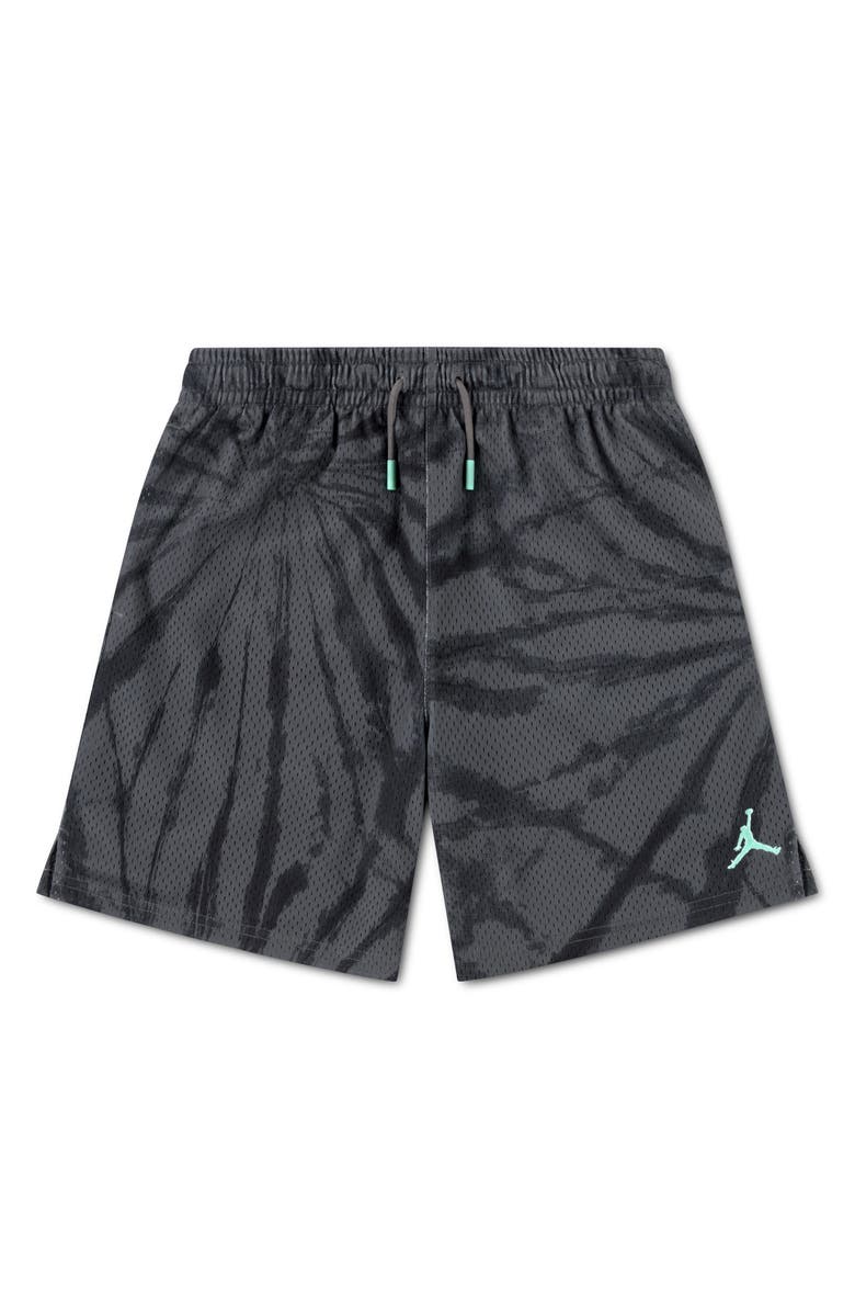 Jordan Kids' Tie Mesh Drawstrin Shorts, Main, color, Iron Gray