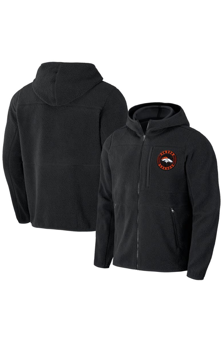 NFL X DARIUS RUCKER Men's NFL x Darius Rucker Collection by Fanatics Black Denver Broncos Sherpa Full-Zip Hoodie, Main, color, Black