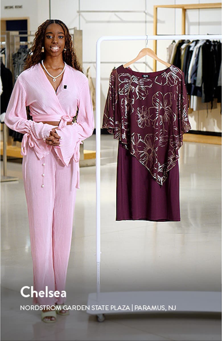 Chiffon Overlay Cocktail Dress, sales video thumbnail