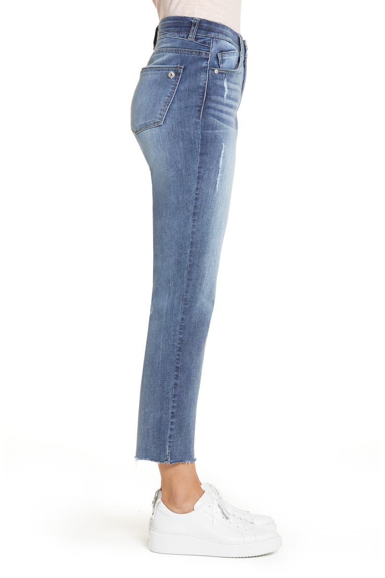 Luxe Touch Ab-Solution High Waist Vintage Skinny Crop Jeans (Nordstrom Exclusive), Alternate, color, BLUE