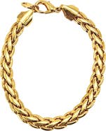MADISON BEVERLY HILLS Vintage 1980s Gold Tone Braided Chain Bracelet