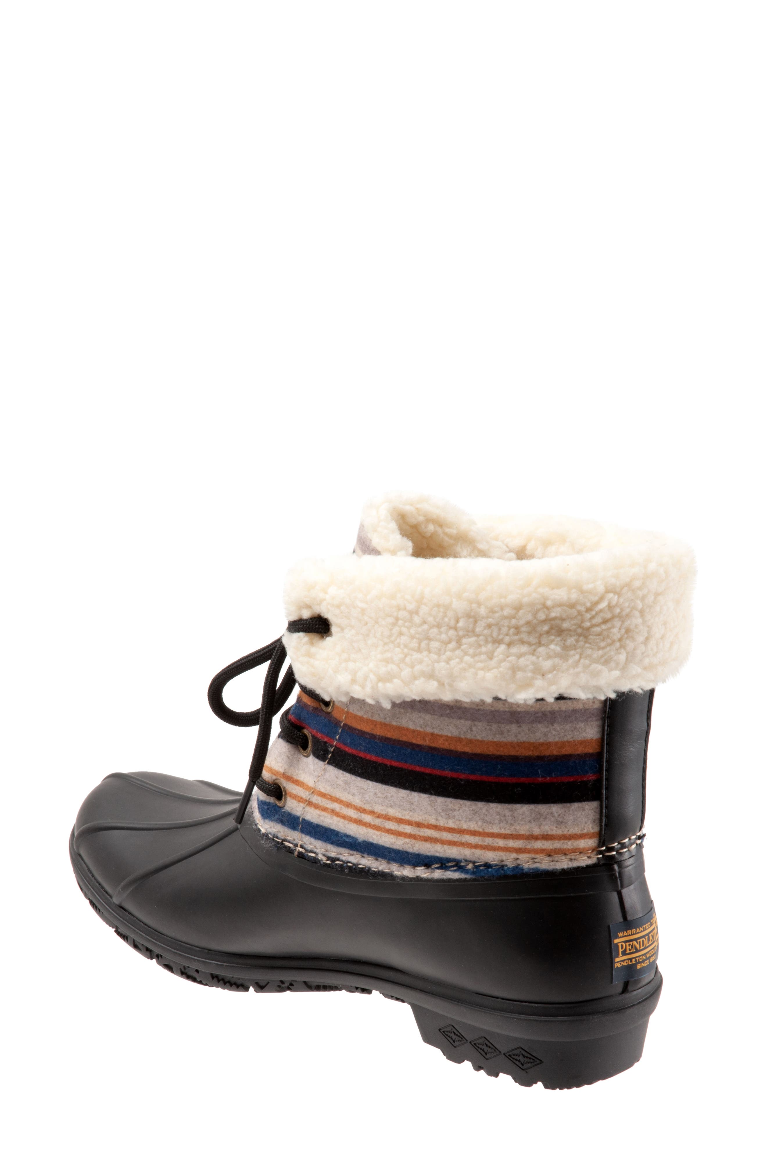 Pendleton Bridger Stripe Waterproof Faux Shearling Lined Boot, Alternate, color, 