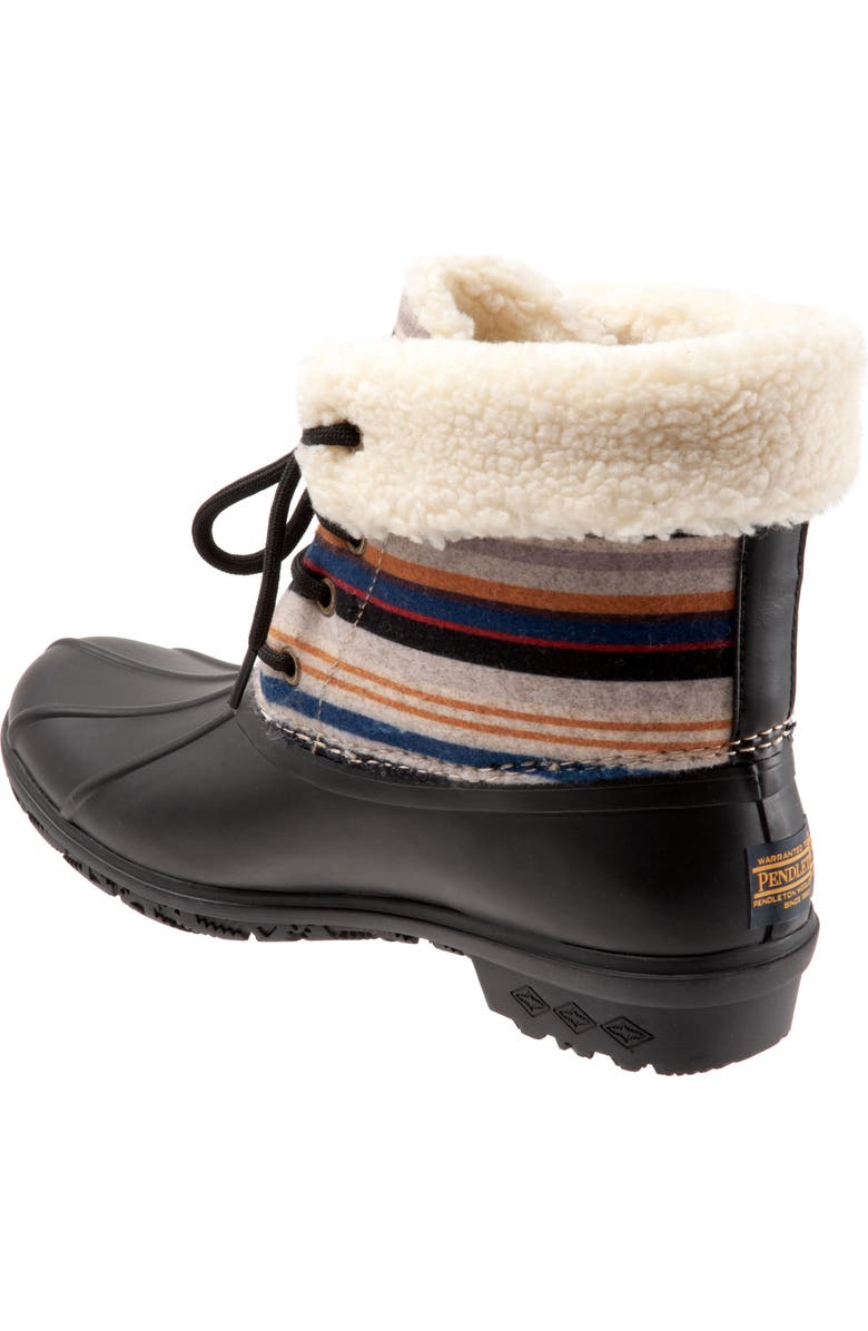 Pendleton Bridger Stripe Waterproof Faux Shearling Lined Boot, Alternate, color,