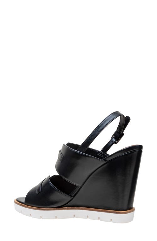 Shop Linea Paolo Elvie Slingback Wedge Sandal In Black