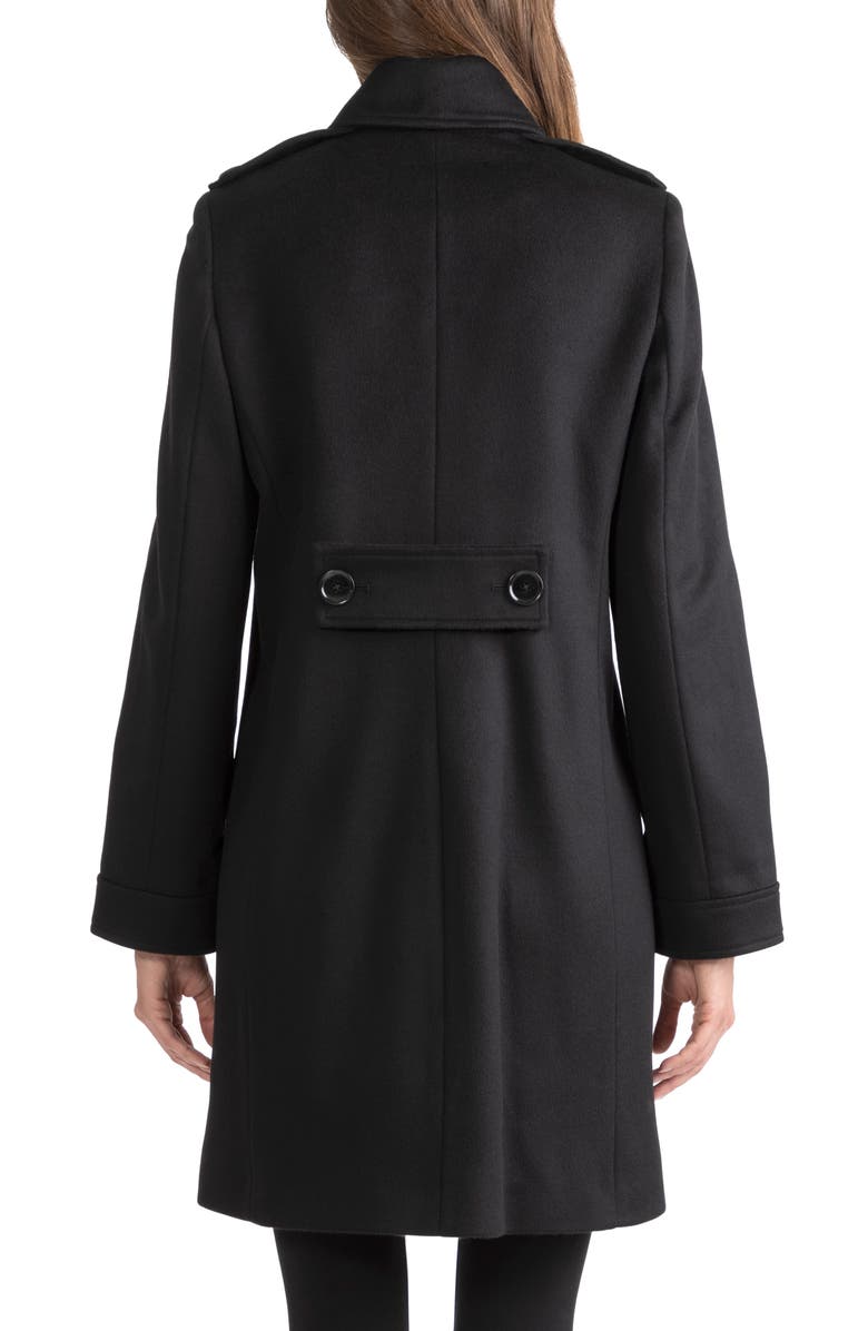 Sofia Cashmere Double Breasted Wool & Cashmere Military Coat, Alternate, color,