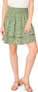 GIBSONLOOK Isla Print Smocked Waist Skirt