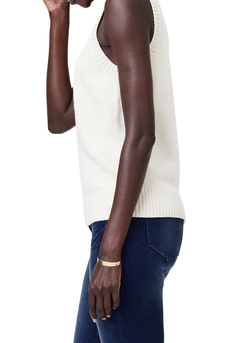 Scoop Neck Cotton Sweater Tank, Alternate, color, CLASSIC CREAM