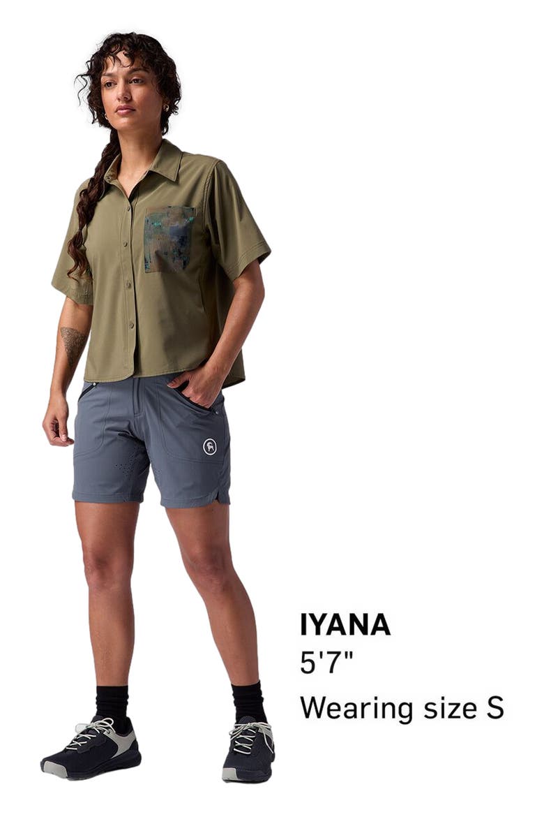 Slickrock Short-Sleeve Button-Up Jersey - Women's, Alternate, color, Kalamata