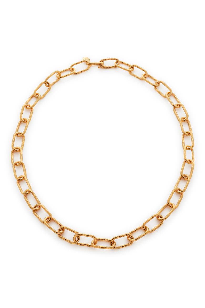 Alta Textured Chain Necklace, Main, color, YELLOW GOLD