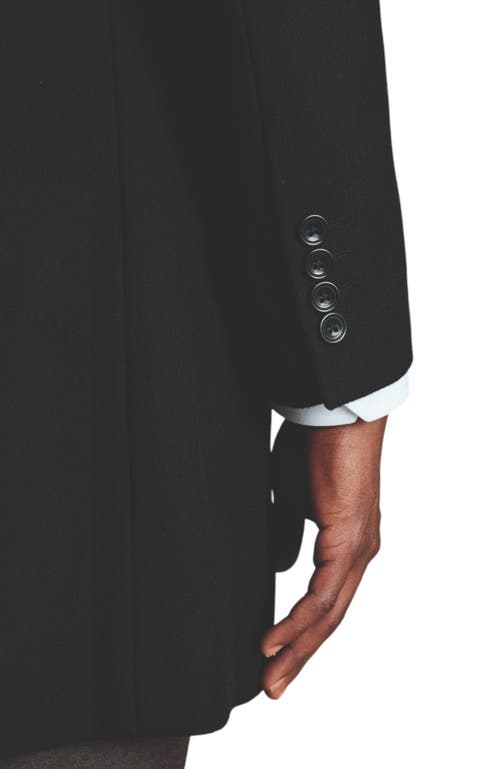 Charles Tyrwhitt Wool Overwool Coat In Black