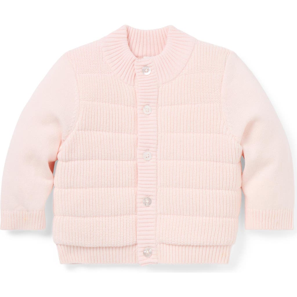 Janie And Jack Cozy Quilted Sweater Jacket In Pink