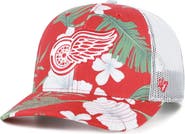 '47 Men's '47 Red/White Detroit Red Wings Beach Side Adjustable Trucker Hat